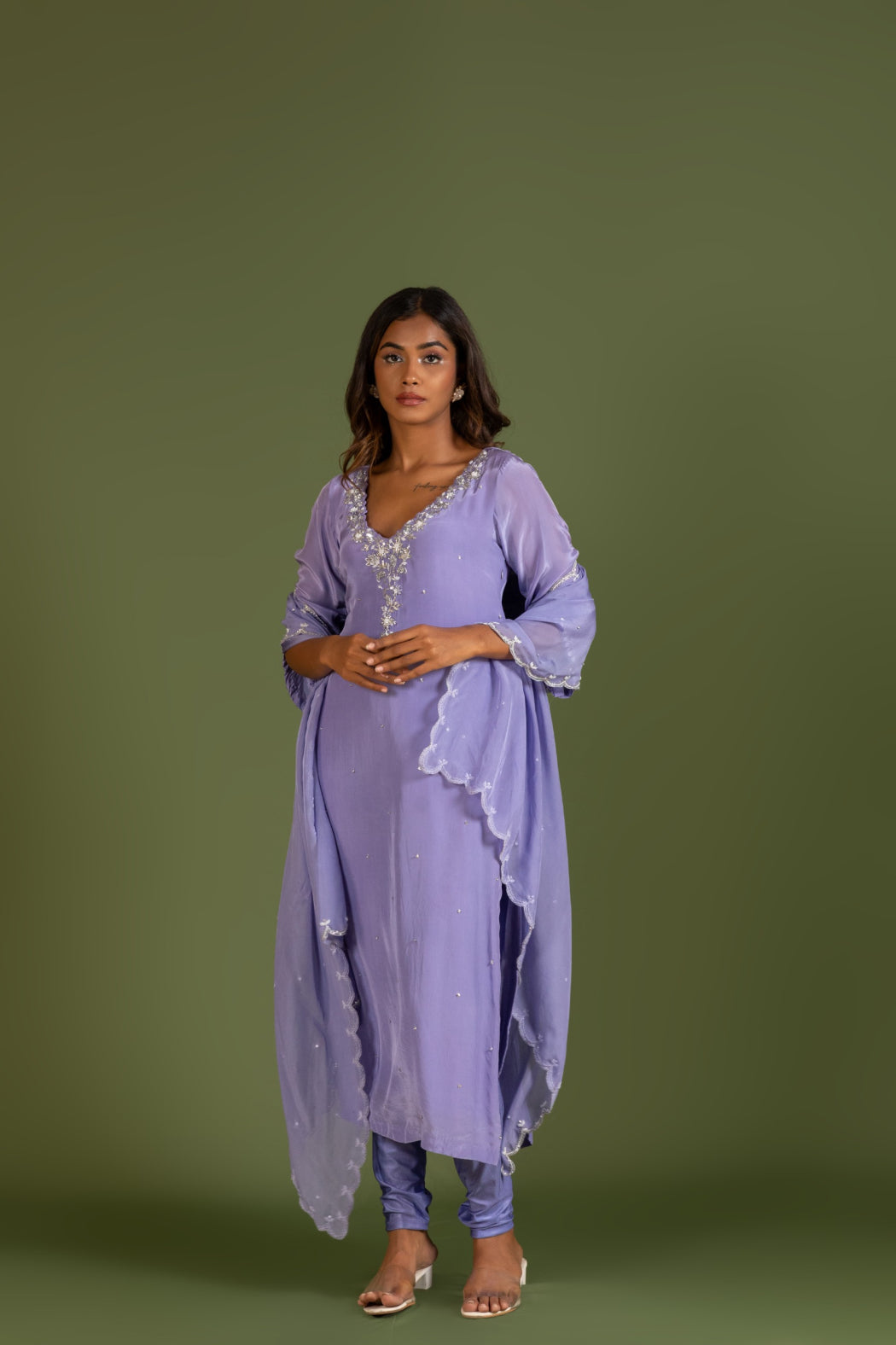 PURPLE KURTA SET