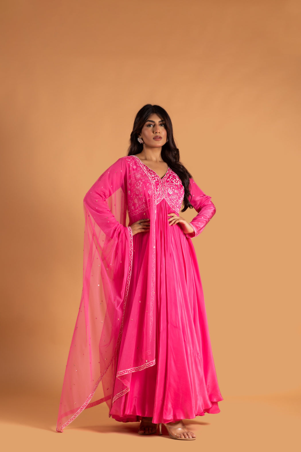 PINK ANARKALI SET