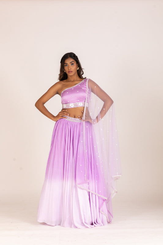 LILAC OMBRE LEHENGA SET