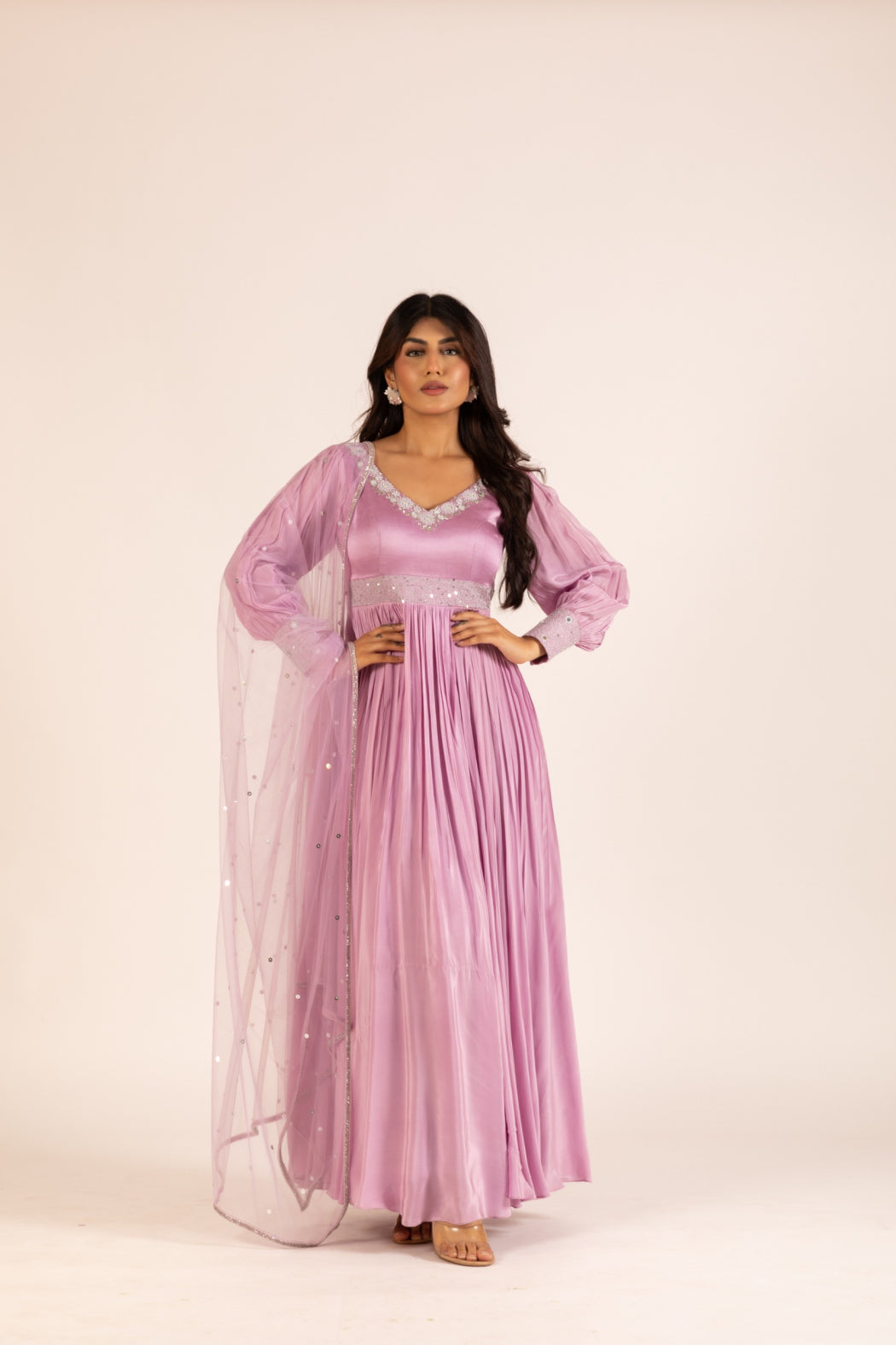 LILAC ANARKALI SET