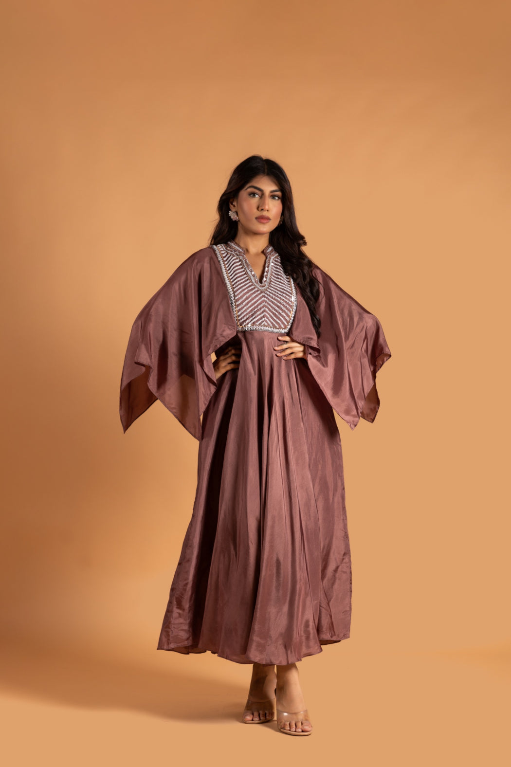 BROWN KURTA AND PANT SET