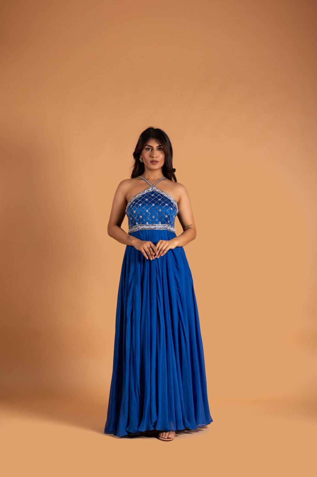 ROYAL BLUE ANARKALI SET