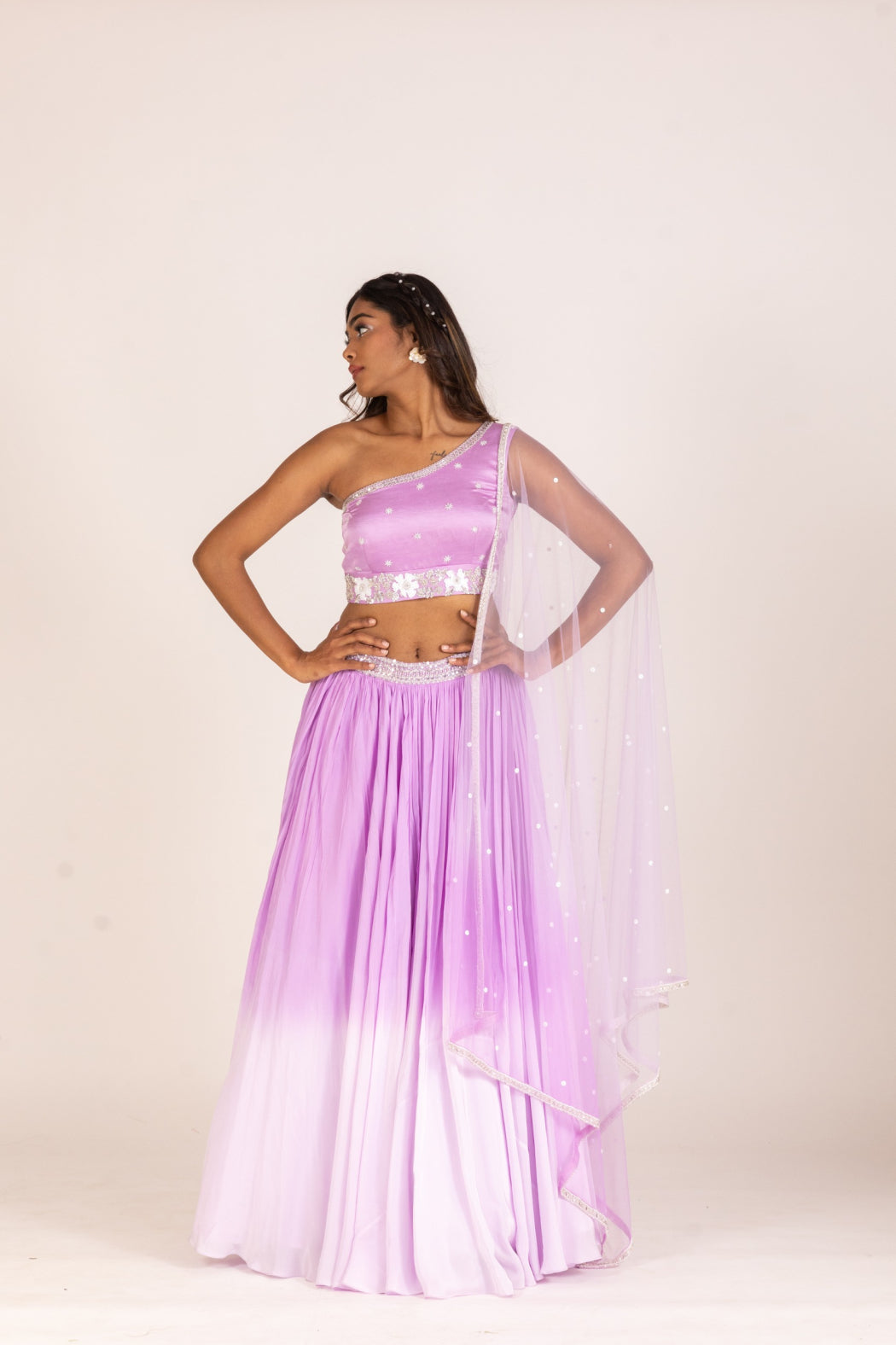 LILAC OMBRE LEHENGA SET