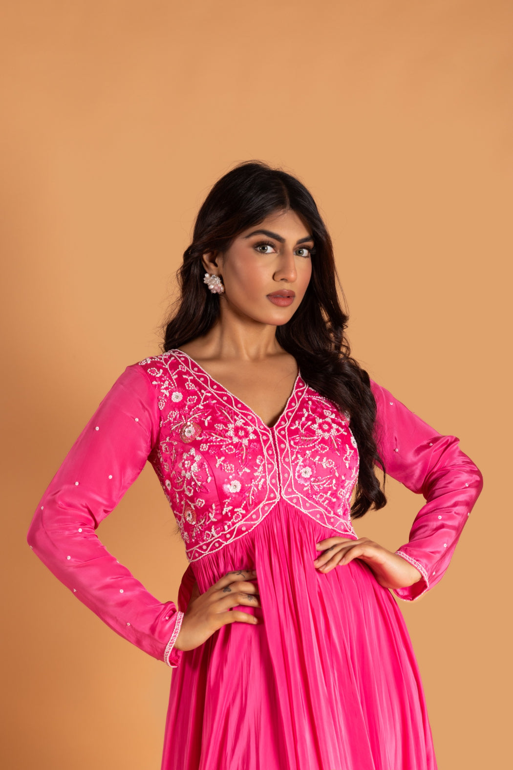 PINK ANARKALI SET