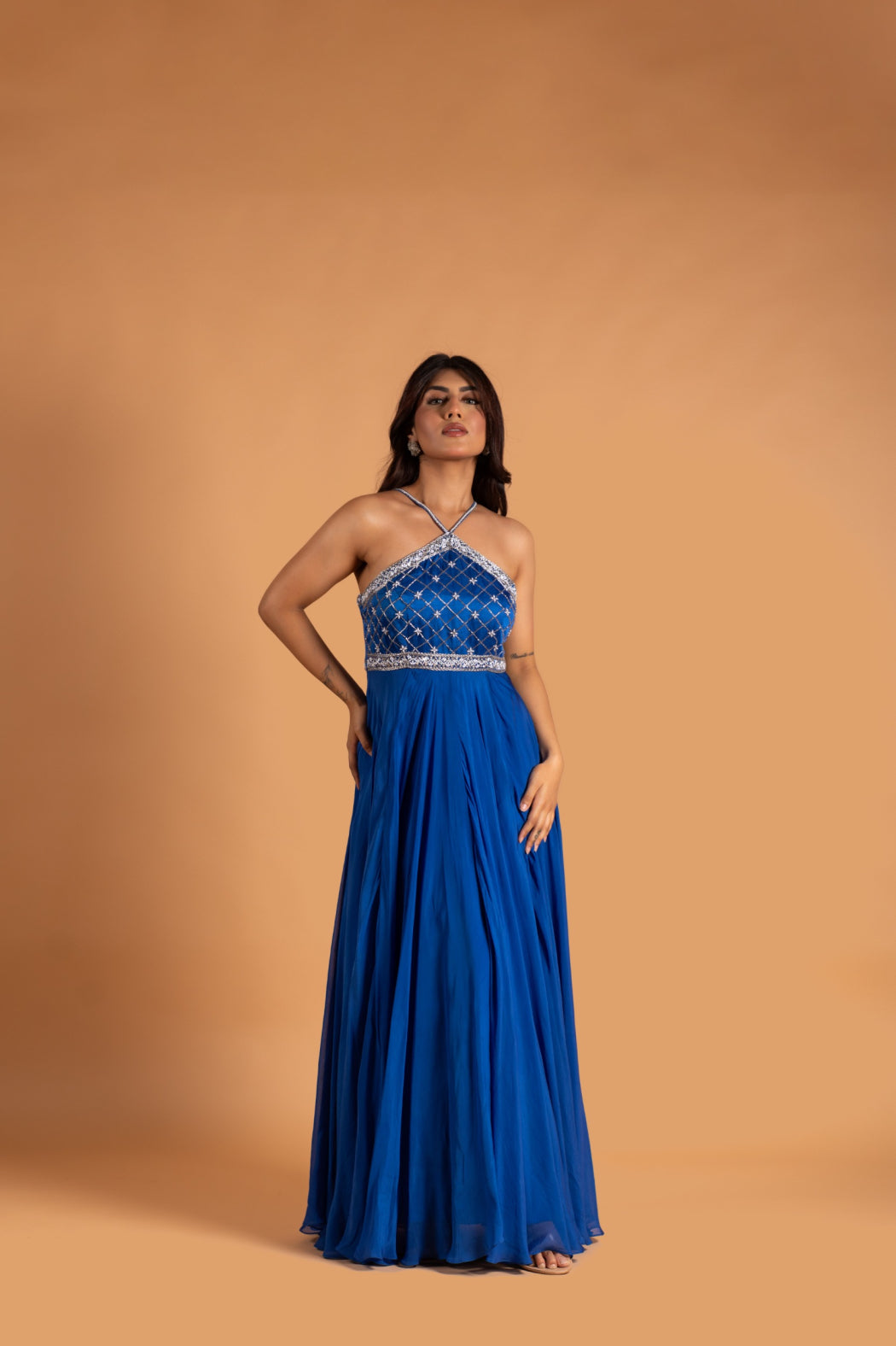 ROYAL BLUE ANARKALI SET