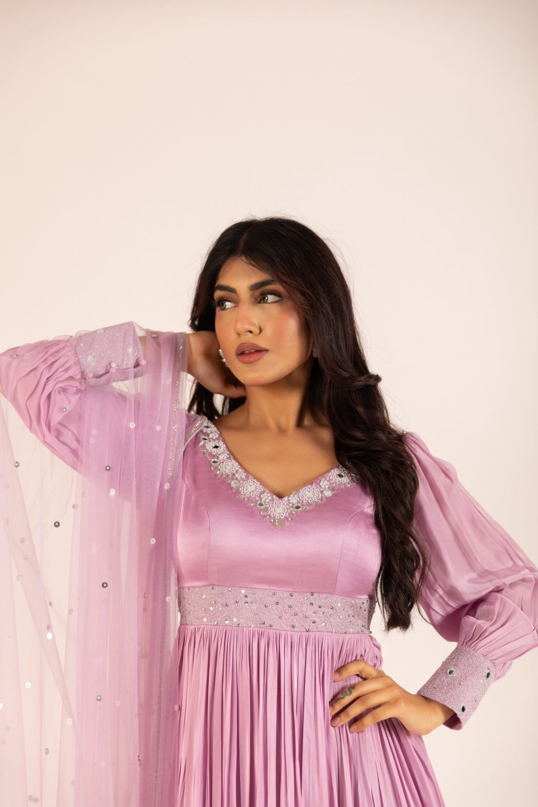 LILAC ANARKALI SET