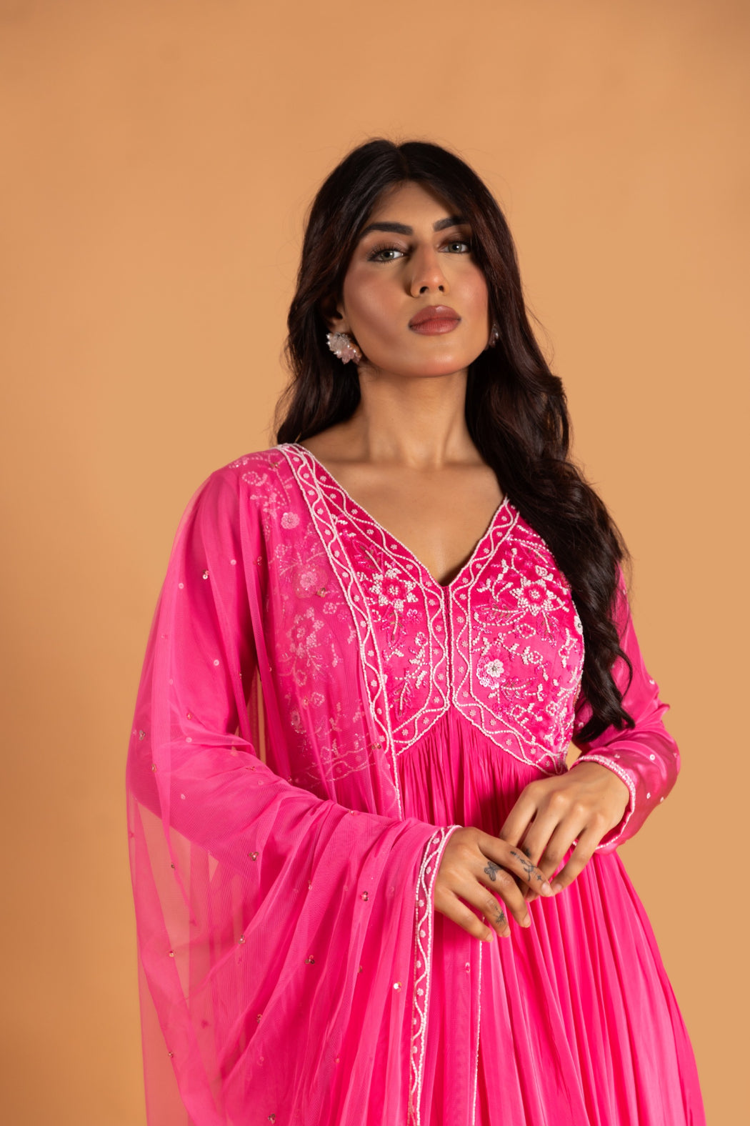 PINK ANARKALI SET