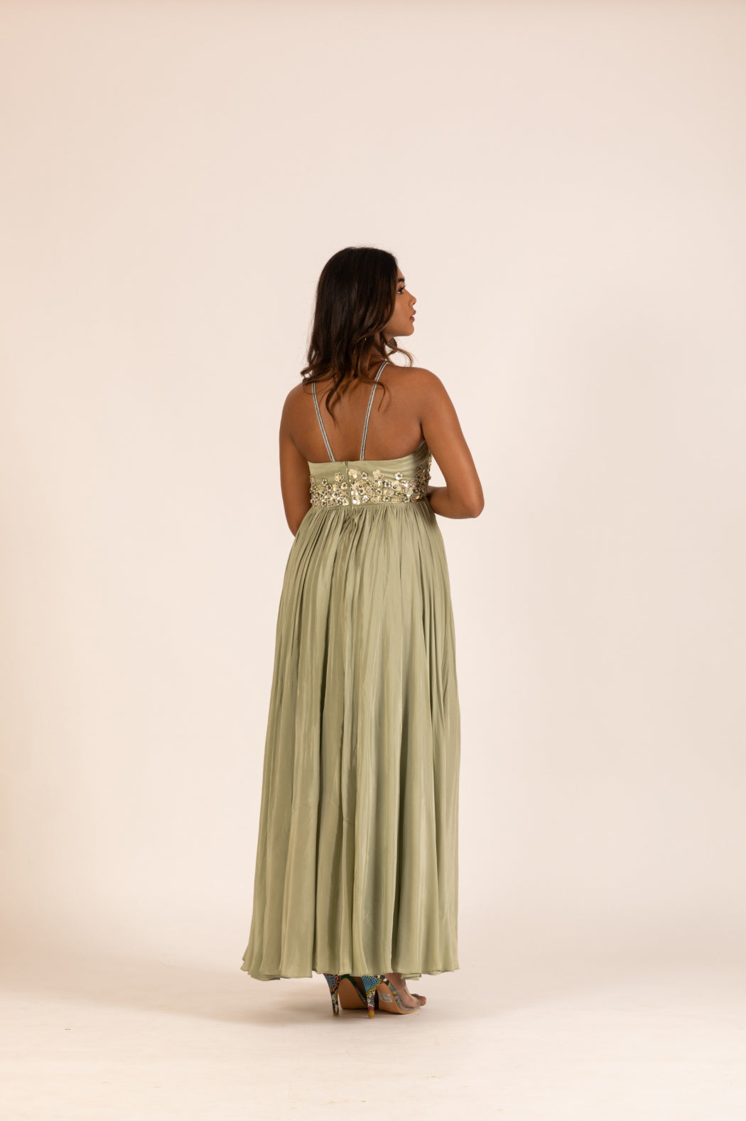 SAGE GREEN GOWN SET