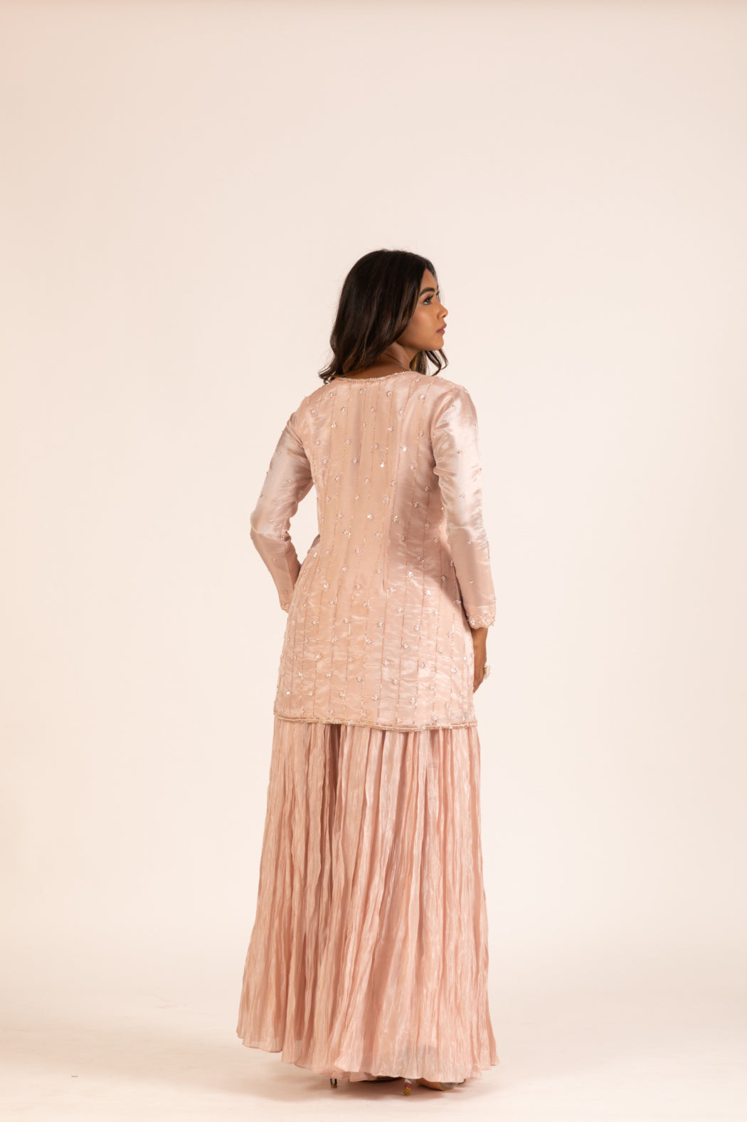 BLUSH PINK SHARARA SET