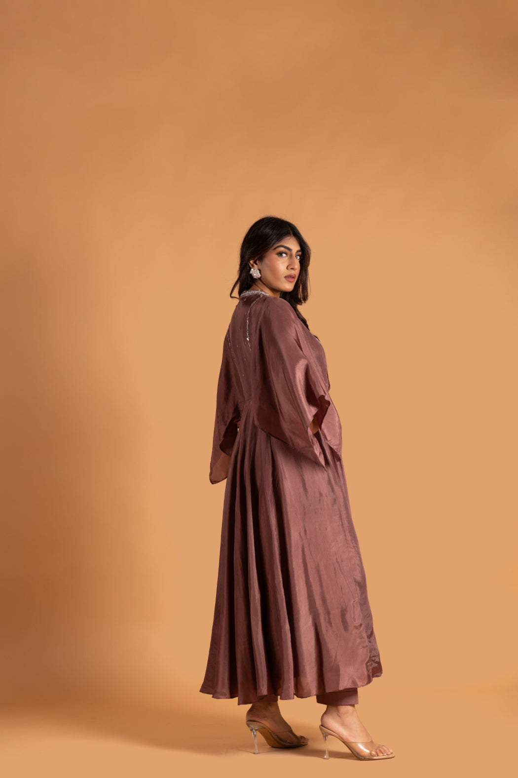 BROWN KURTA AND PANT SET