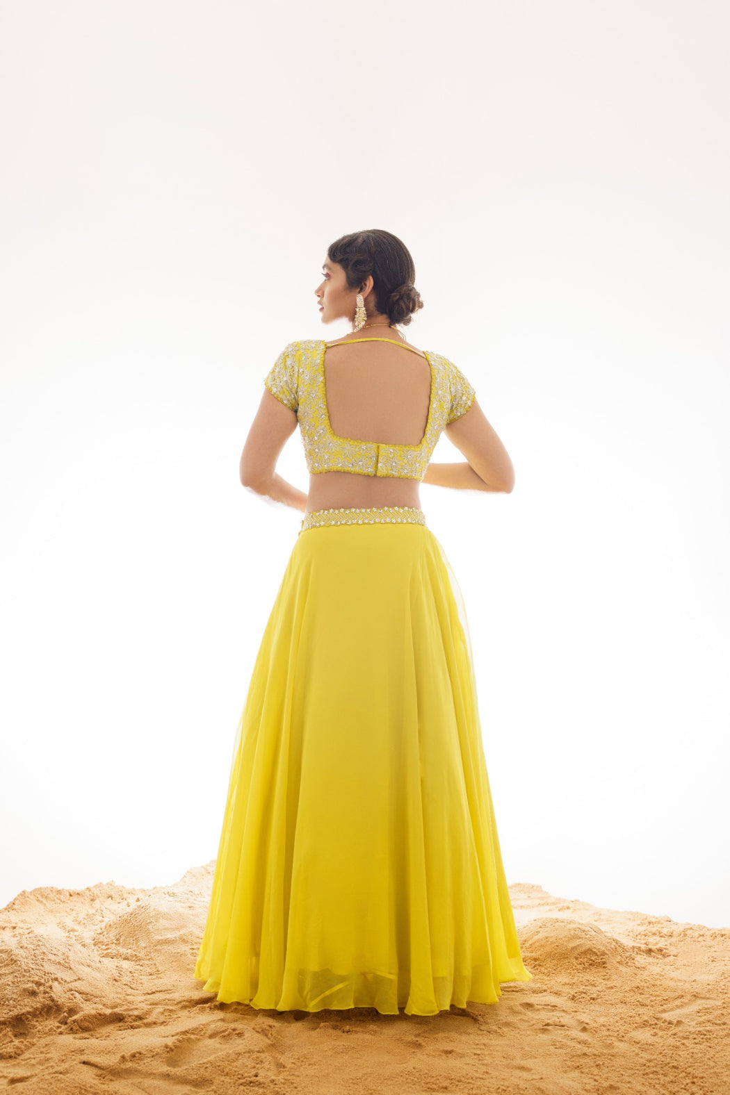 LIME YELLOW LEHENGA SET