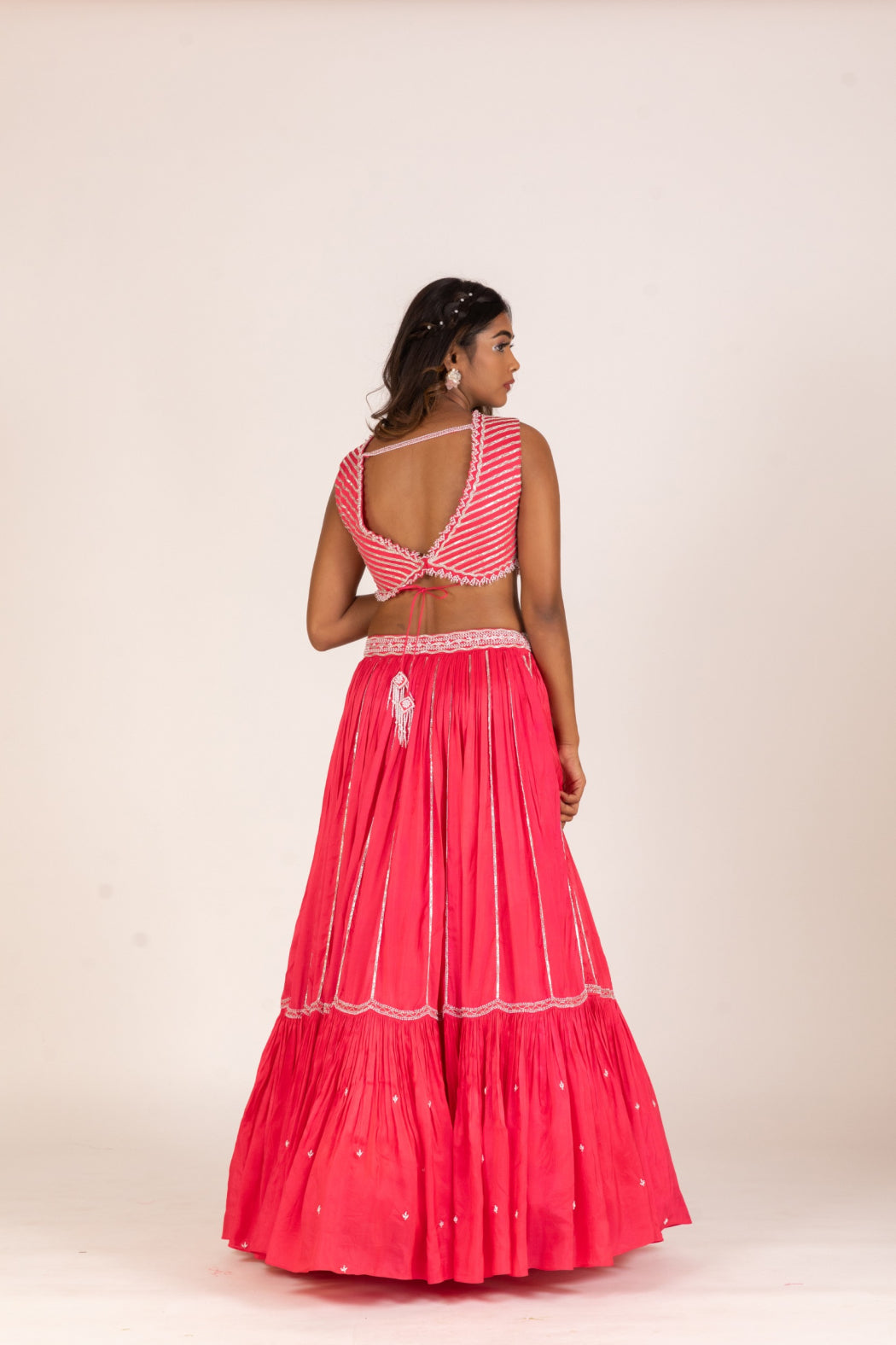 HOT PINK KALI LEHENGA SET