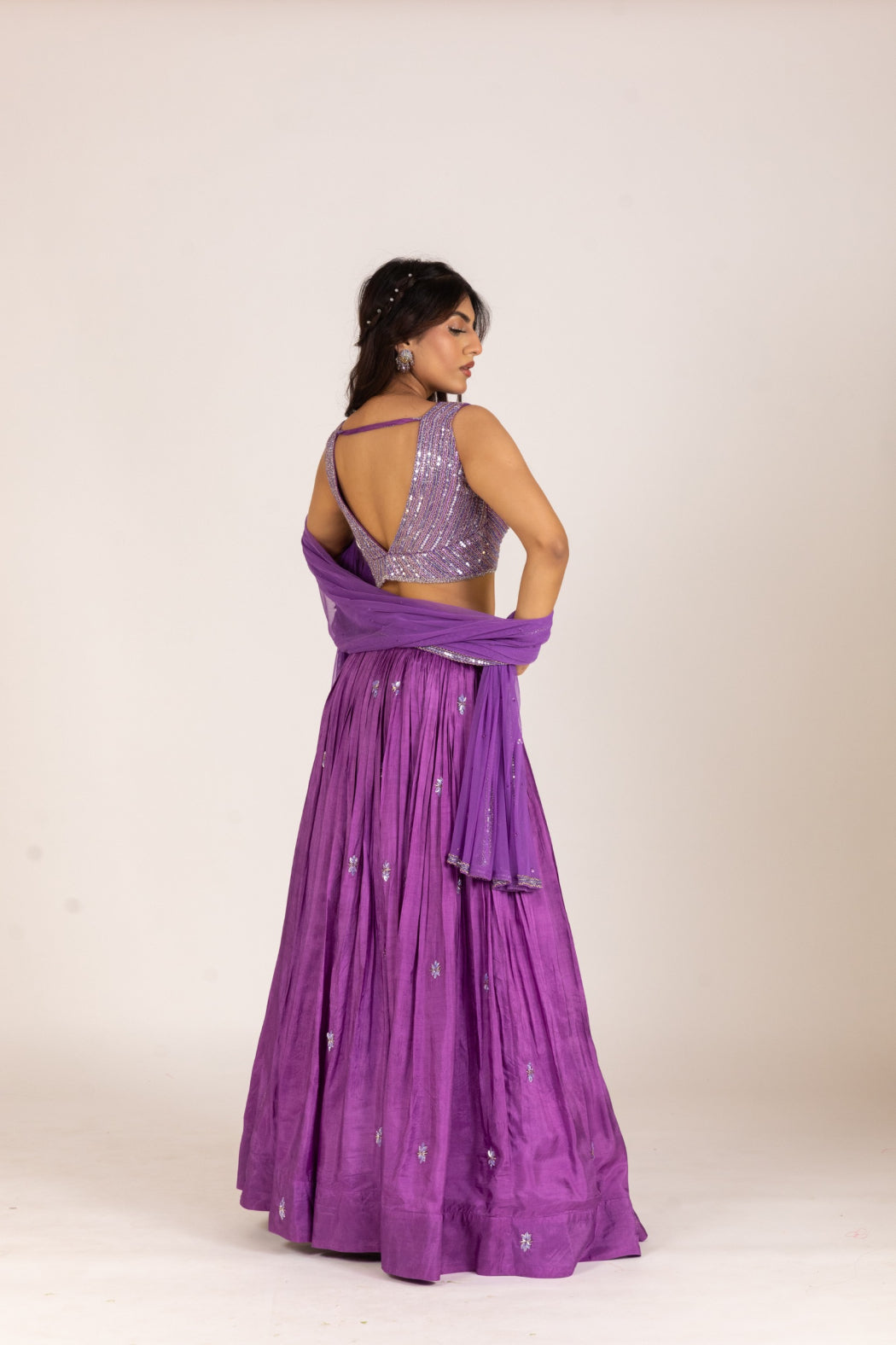 PURPLE LEHENGA SET