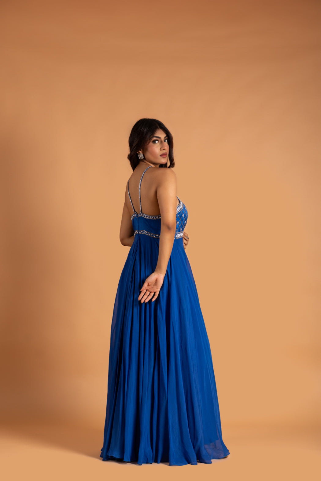 ROYAL BLUE ANARKALI SET