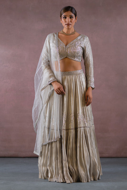 GREY LEHENGA SET