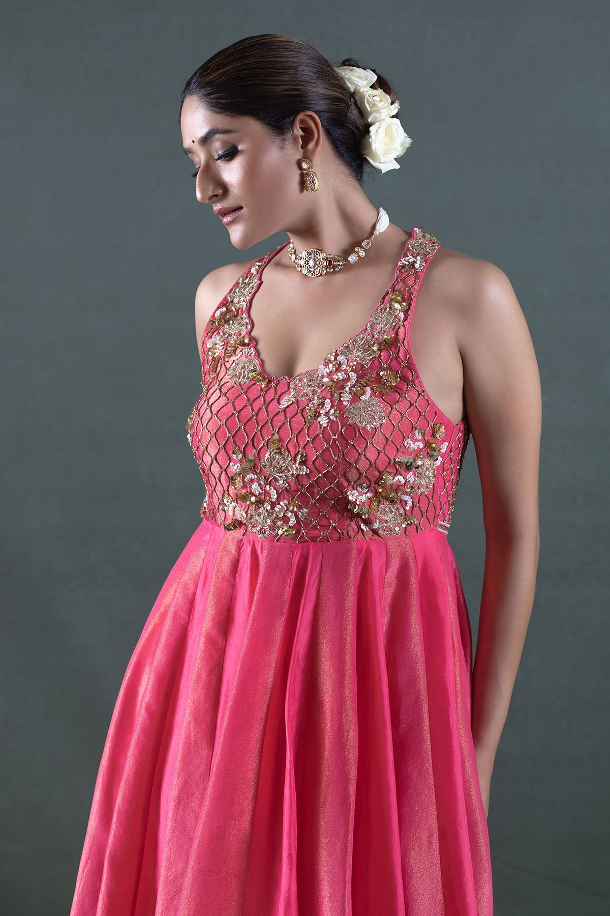 PINK ANARKALI SET