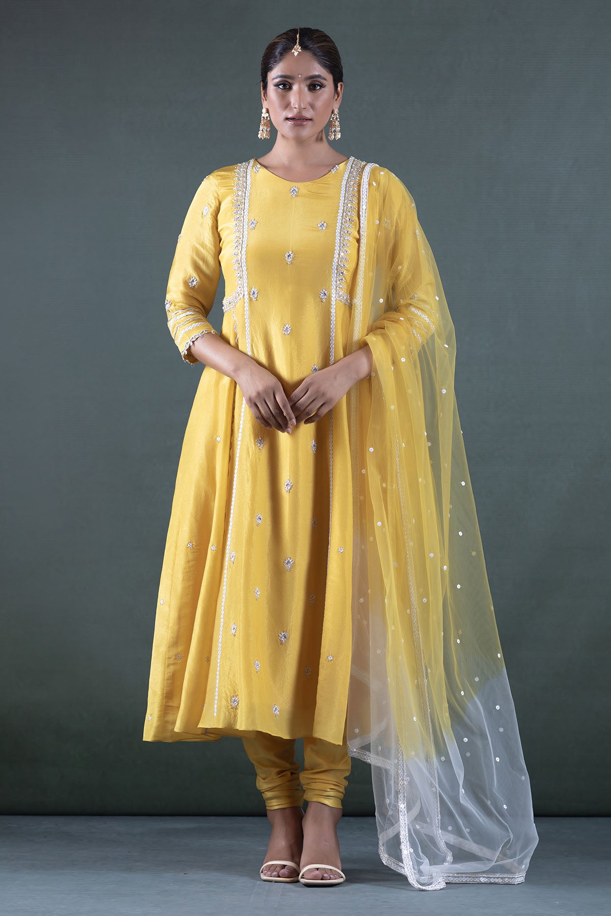 YELLOW ANARKALI SET