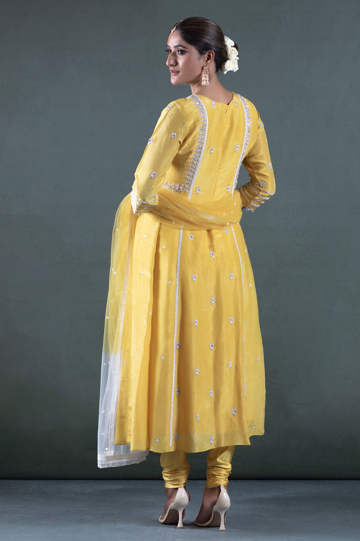 YELLOW ANARKALI SET