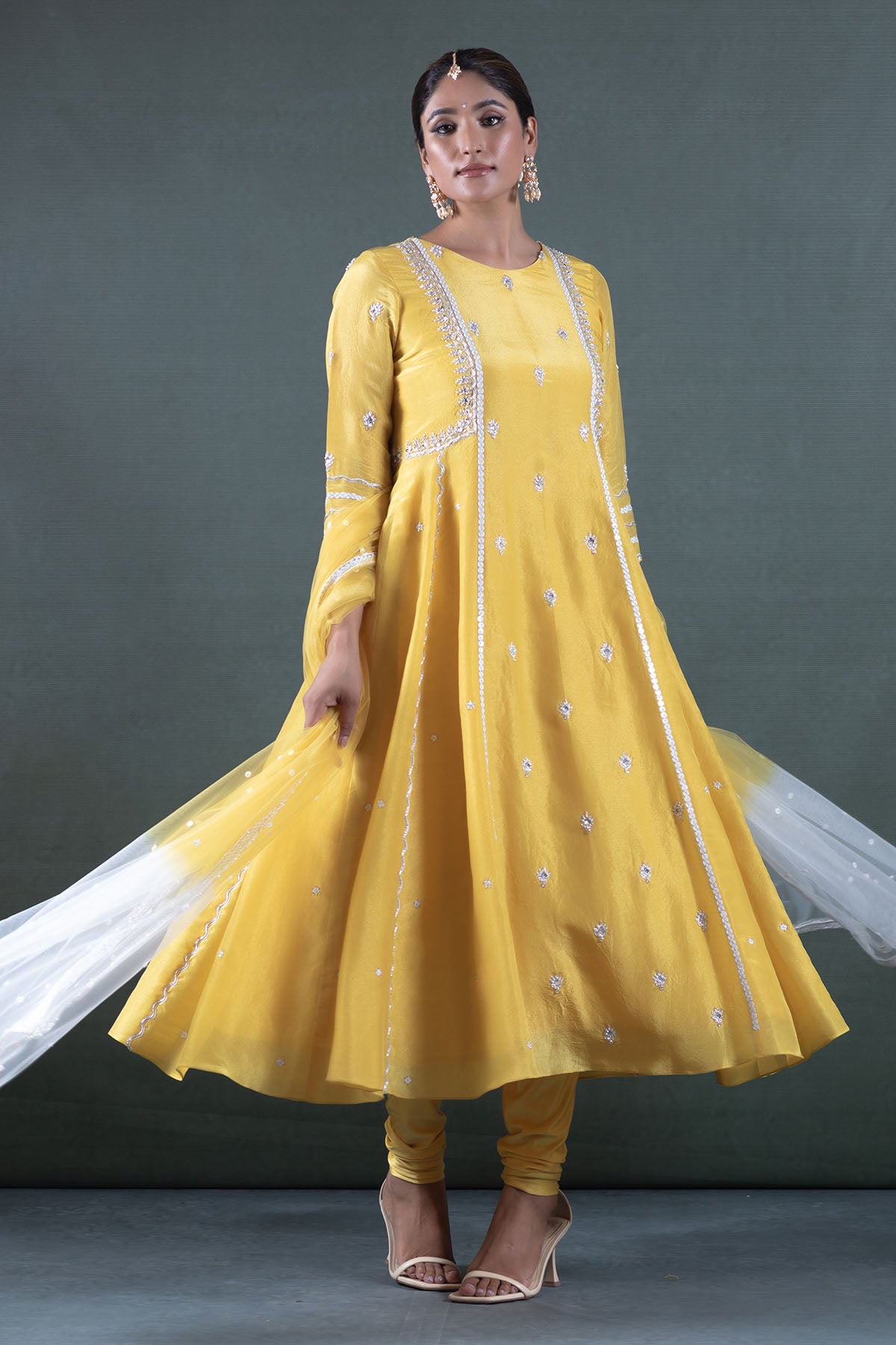 YELLOW ANARKALI SET