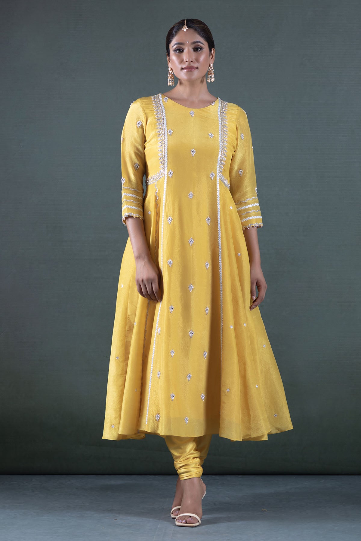 YELLOW ANARKALI SET