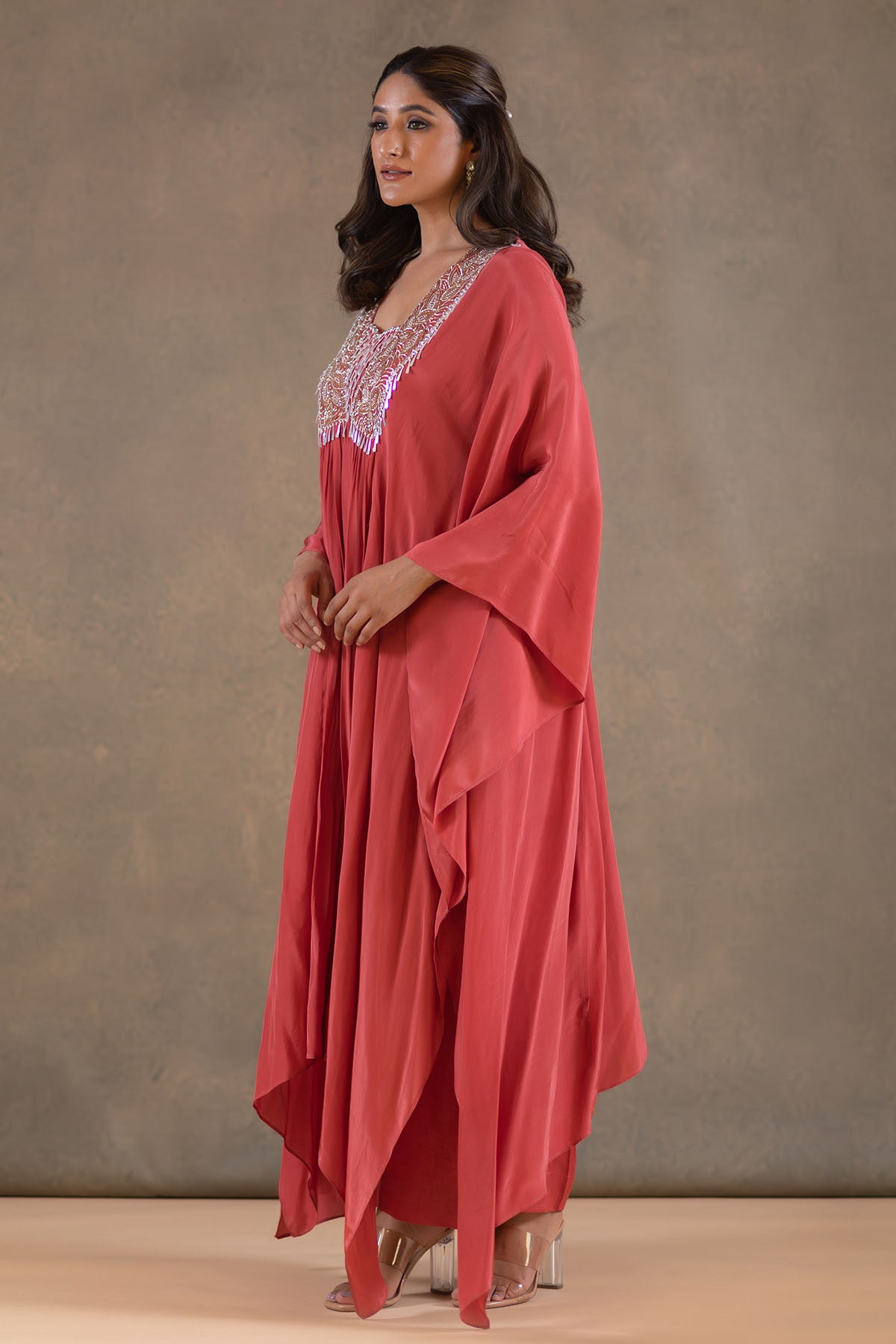 BURNT ORANGE KAFTAN PLAZZO SET