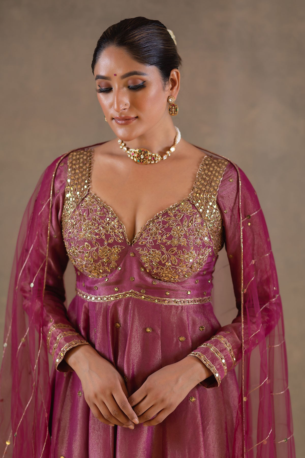 WINE ANARKALI SET