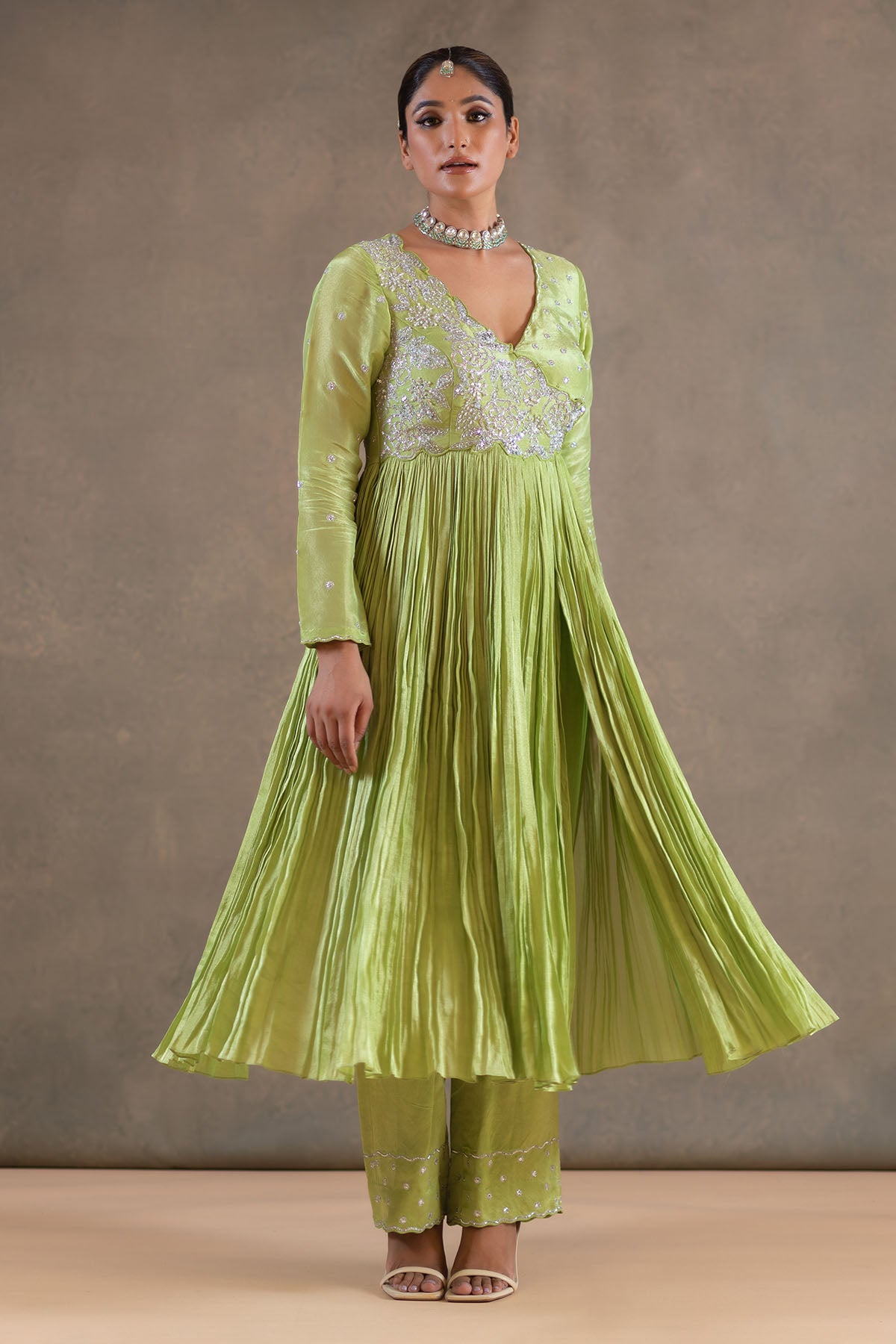 GREEN ANARKALI SET