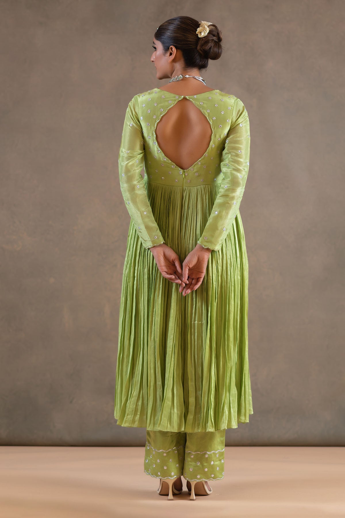 GREEN ANARKALI SET