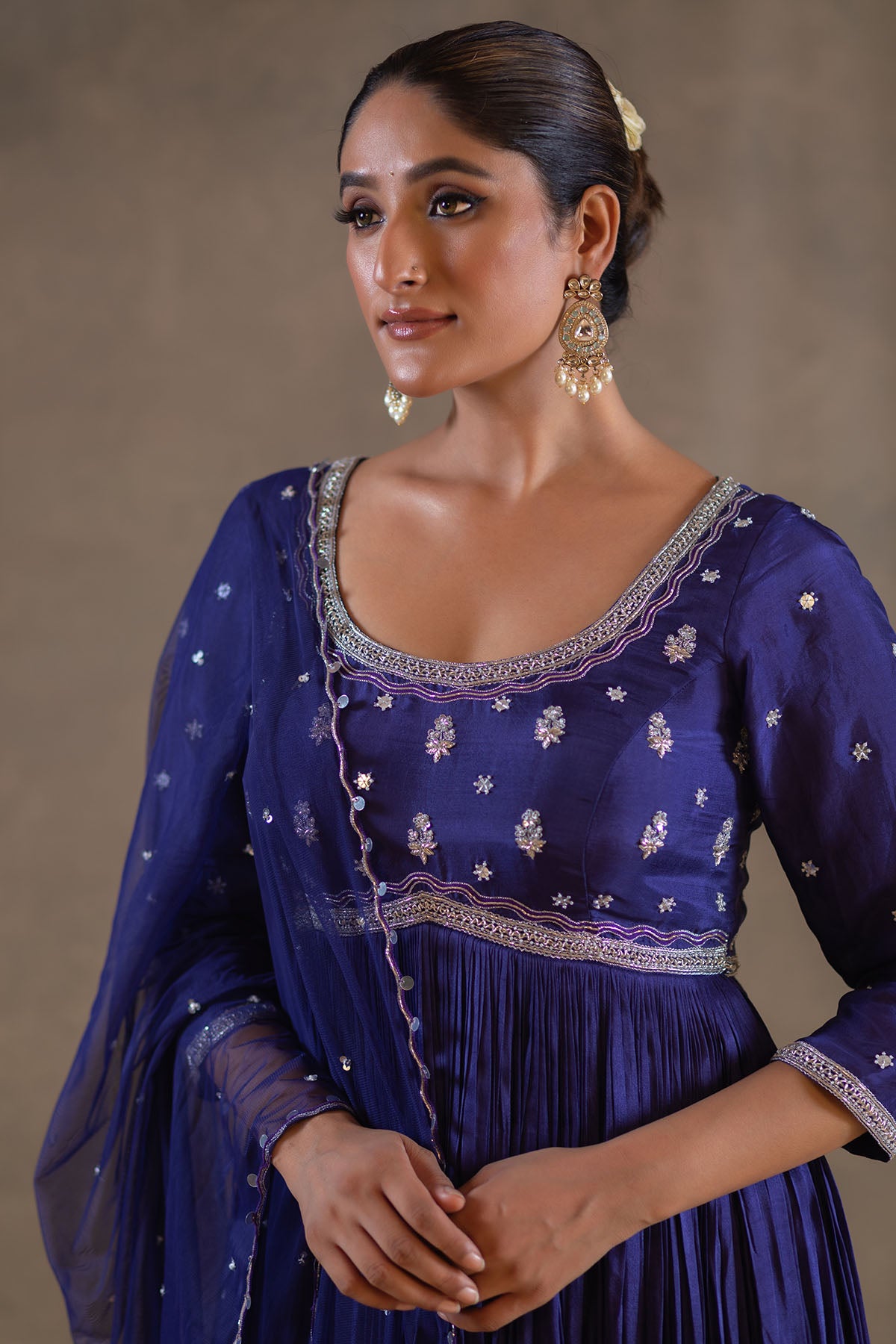 INDIGO BLUE ANARKALI SET